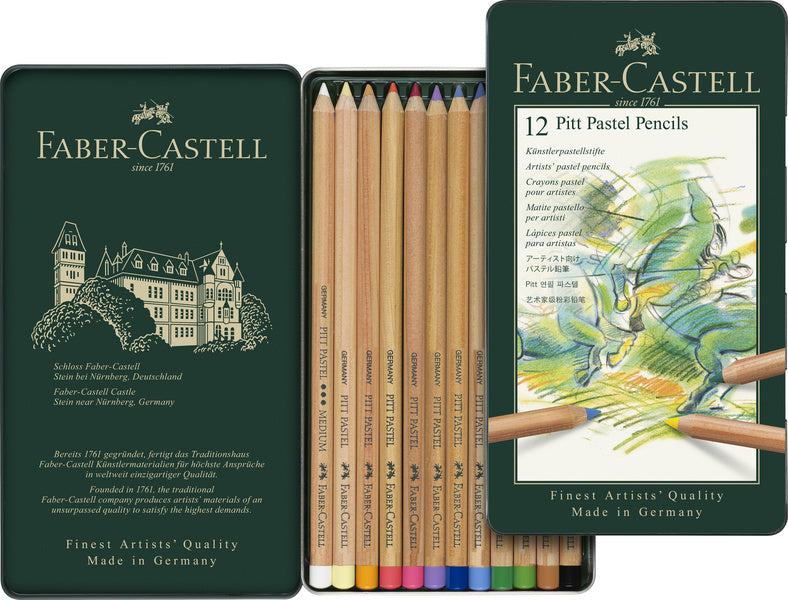 Faber-castell pastelpotloden pitt - 12 stuks - fc-112112
