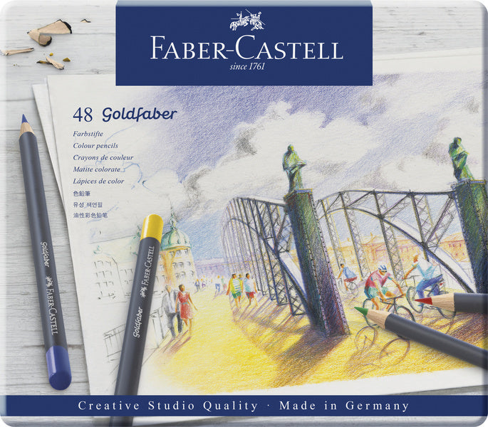 Faber-castell goldfaber kleurpotloden - blik 48 stuks - fc-114748