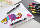 Faber castell fc-151109 viltstiften duo neon kleuren in etui 10 stuks - afbeelding 3