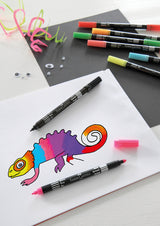 Faber castell fc-151109 viltstiften duo neon kleuren in etui 10 stuks - afbeelding 4