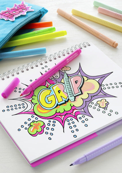 Faber castell fc-155312 grip viltstiften neon en pastel 10 stuks
