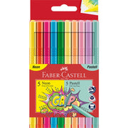 Faber castell fc-155312 grip viltstiften neon en pastel 10 stuks - afbeelding 1