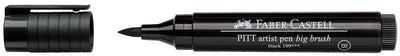 Faber-castell brushpen - tekenstift - pitt artist pen - big brush - 199 zwart - fc-167699