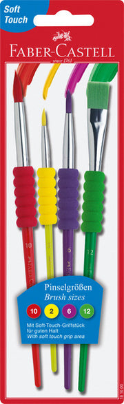 Faber castell fc-481600 penselenset plastic 4 stuks - afbeelding 1