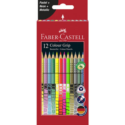 Faber-castell kleurpotloden colour grip kleurenassortiment 12 stuks