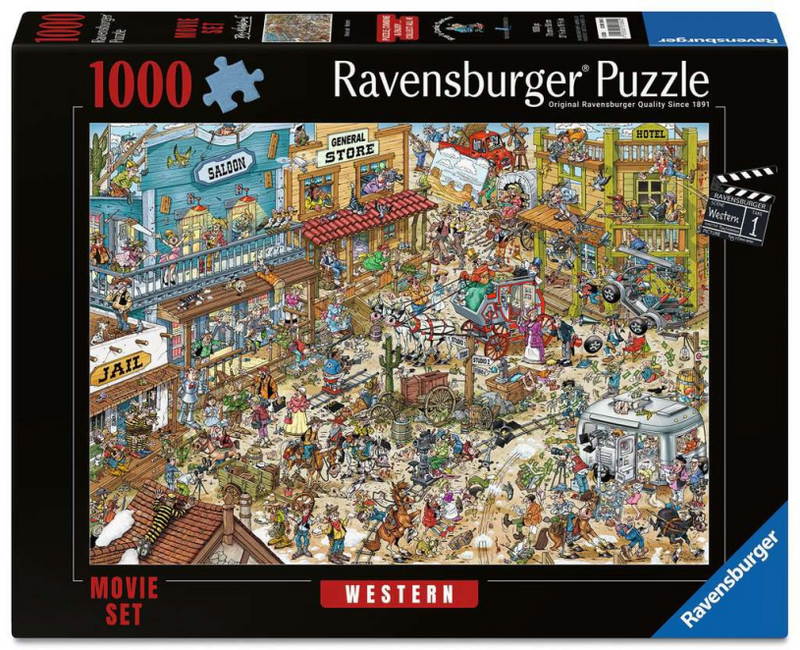 Ravensburger – ray’s comic series: movie set 1 – western – cartoon legpuzzel – 1000 stukjes