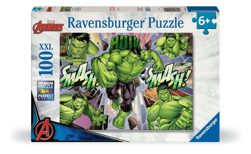 Ravensburger marvel hulk 100 xxl stukjes - kinderpuzzel - 100 stukjes - vanaf 6 jaar