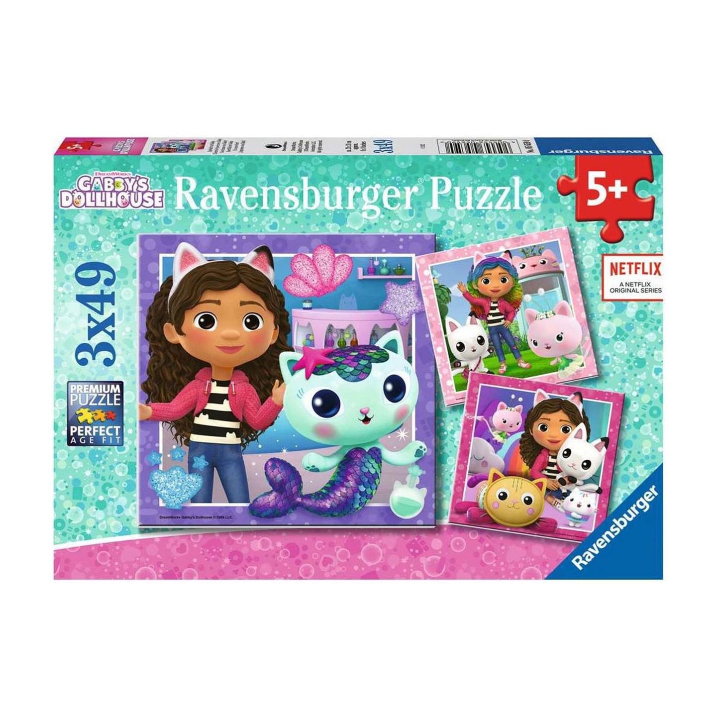 Ravensburger puzzel gabby's dollhouse - legpuzzel - 3x49 stukjes