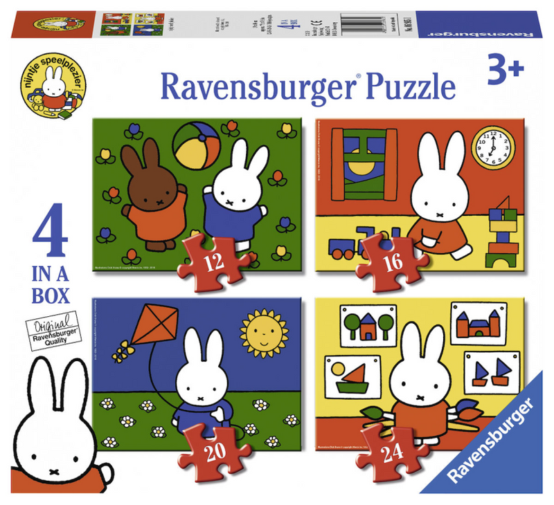 Ravensburger nijntje 4in1box puzzel - 12+16+20+24 stukjes - kinderpuzzel