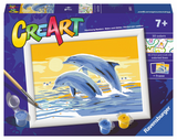 Ravensburger creart schilderen op nummer - vrolijke dolfijnen - afbeelding 1