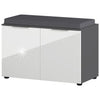 Germania schoenenbank gw-rimini 75x40x48 cm grafietkleurig en wit