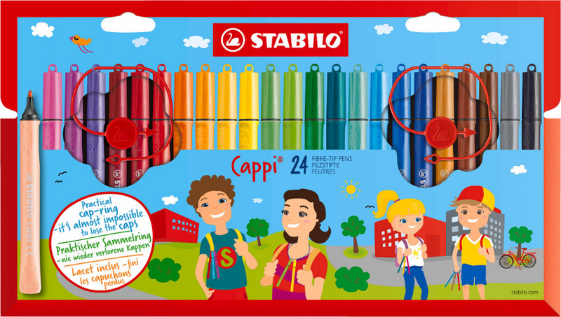 Stabilo cappi - viltstift - set met 24 stuks