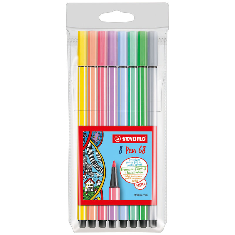 Stabilo pen 68 etui 8 stuks