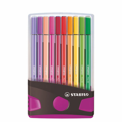 STABILO Pen 68 Colorparade Antraciet Roze, 20st.