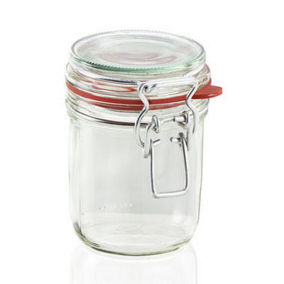 Leifheit 3192 weckpot met beugelsluiting 370 ml glas rvs
