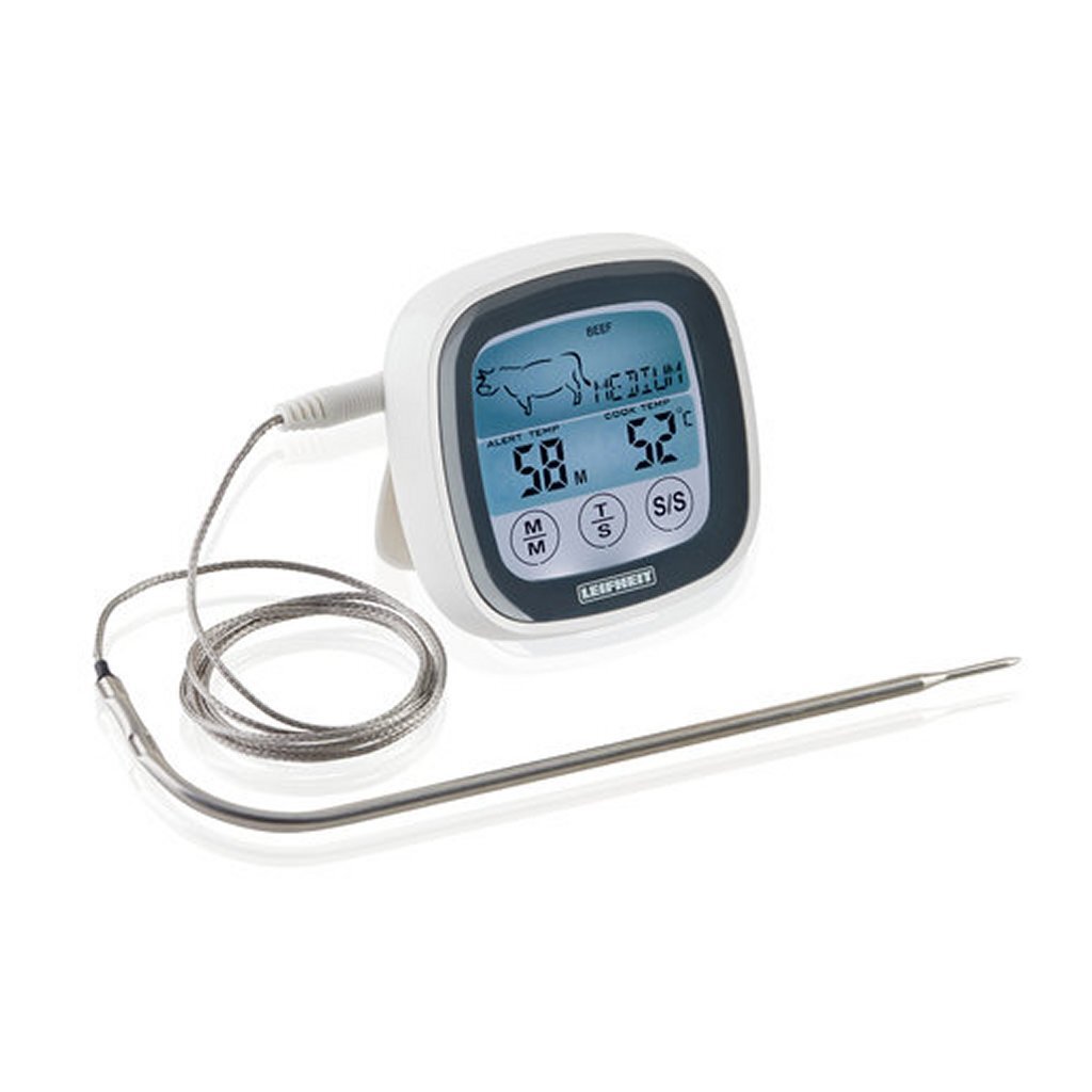 Leifheit 3223 digitale oven- en bbq thermometer wit grijs