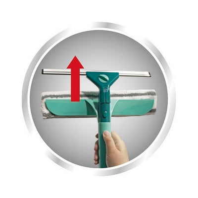 Leifheit 55238 classic raamwisser met telescoopsteel en doek 30x90-135 cm