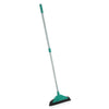 Leifheit 55243 soft and easy schuimrubber-bezem 34 cm met telescoopsteel blauw zilver