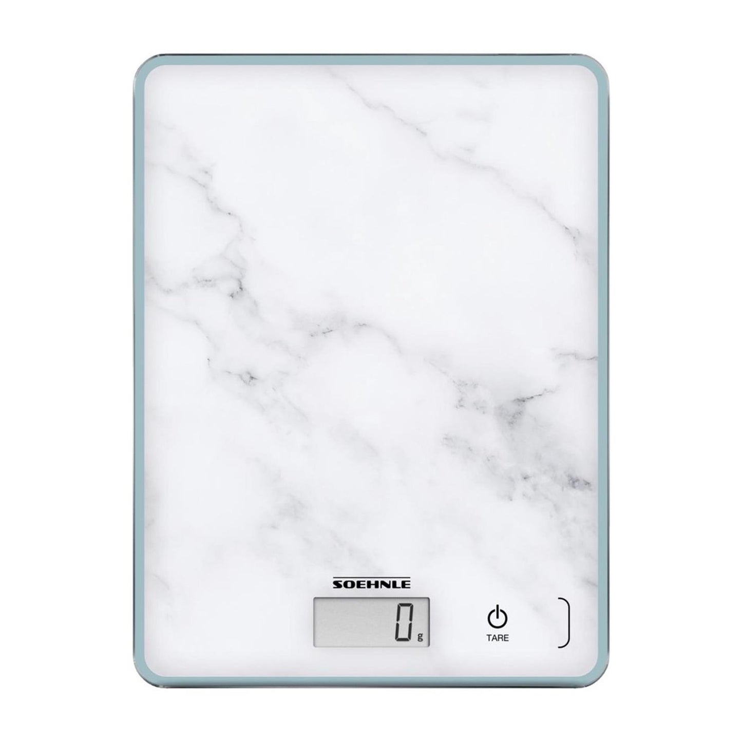 Soehnle keukenweegschaal compact 300 - digitaal - 1 gram nauwkeurig - tot 5 kg - marmerlook - wit