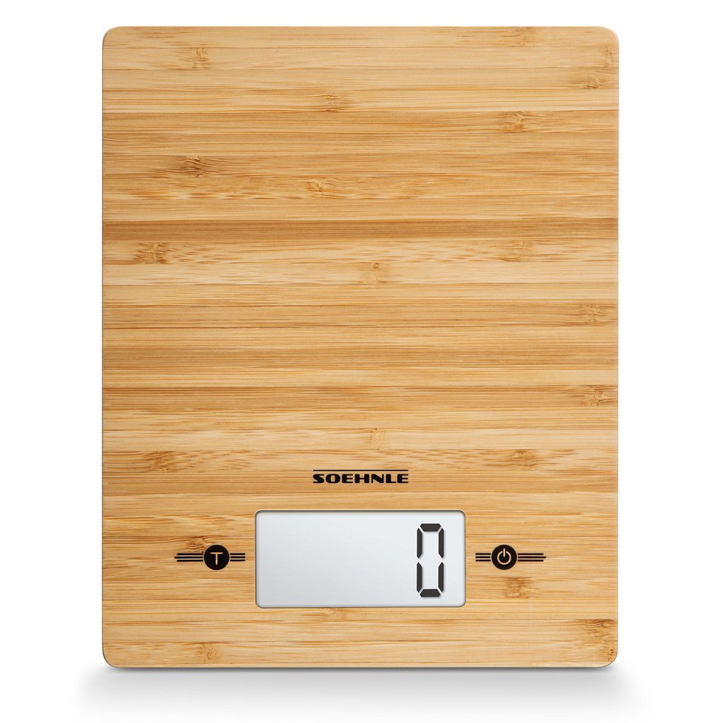 Leifheit soehnle keukenweegschaal bamboo - digitaal - 1 gram nauwkeurig - tot 5 kg