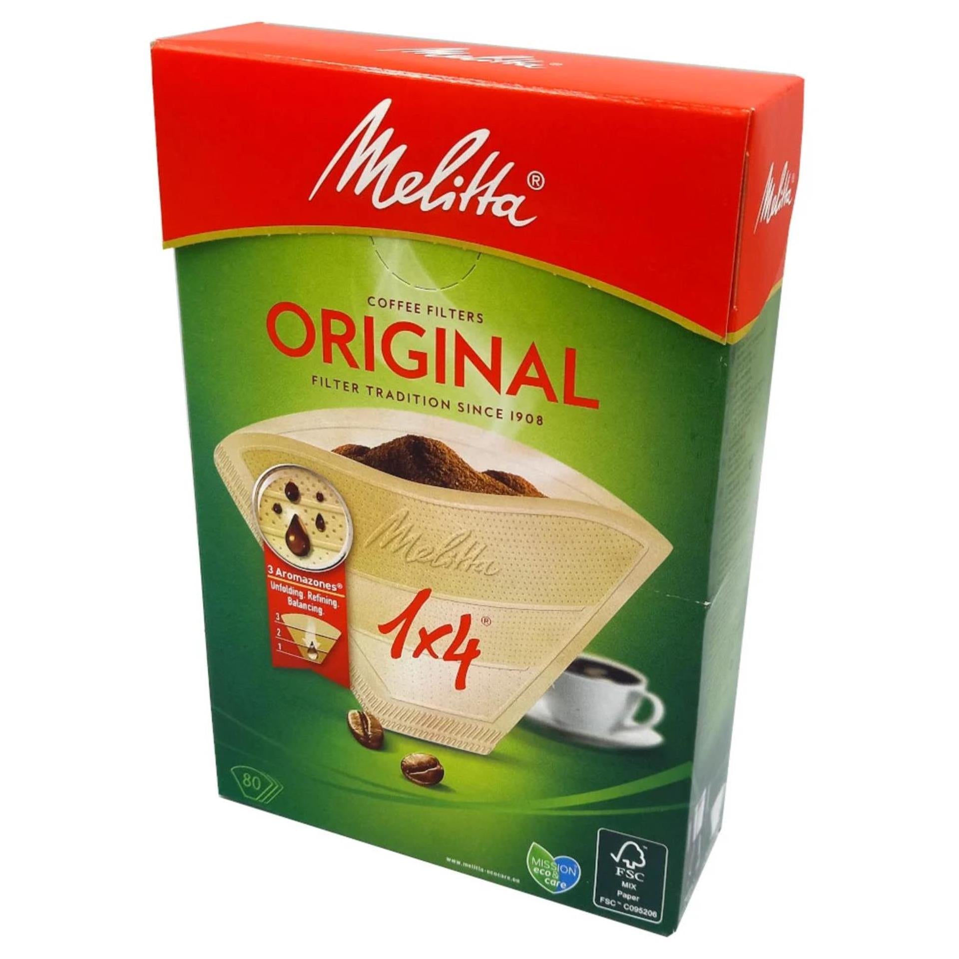 Litta me koffiefilters 1x4 80 stuks bruin | 4 stuks