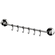 Ridder ridder handdoekenstang met haken 55,5x6,5x4,6 cm chroom 12120100 - afbeelding 1