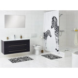 Ridder douchemat zebra 54x54 cm wit en zwart - afbeelding 2