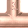 Kirchhoff koperen t-stuk, blank, 28 mm, 3 sockets, (5130) - 989046055