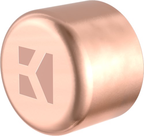 Kirchhoff koperen eindkap, blank, 15 mm, 1 socket (5301) (10x) - 989207655
