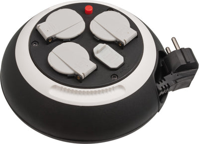 Brennenstuhl comfort line kabelkast driemaal met usb mini kabelhaspel (indoor kabelhaspel voor thuis met usb-oplaadfunctie, 3m kabel) - 1109220600