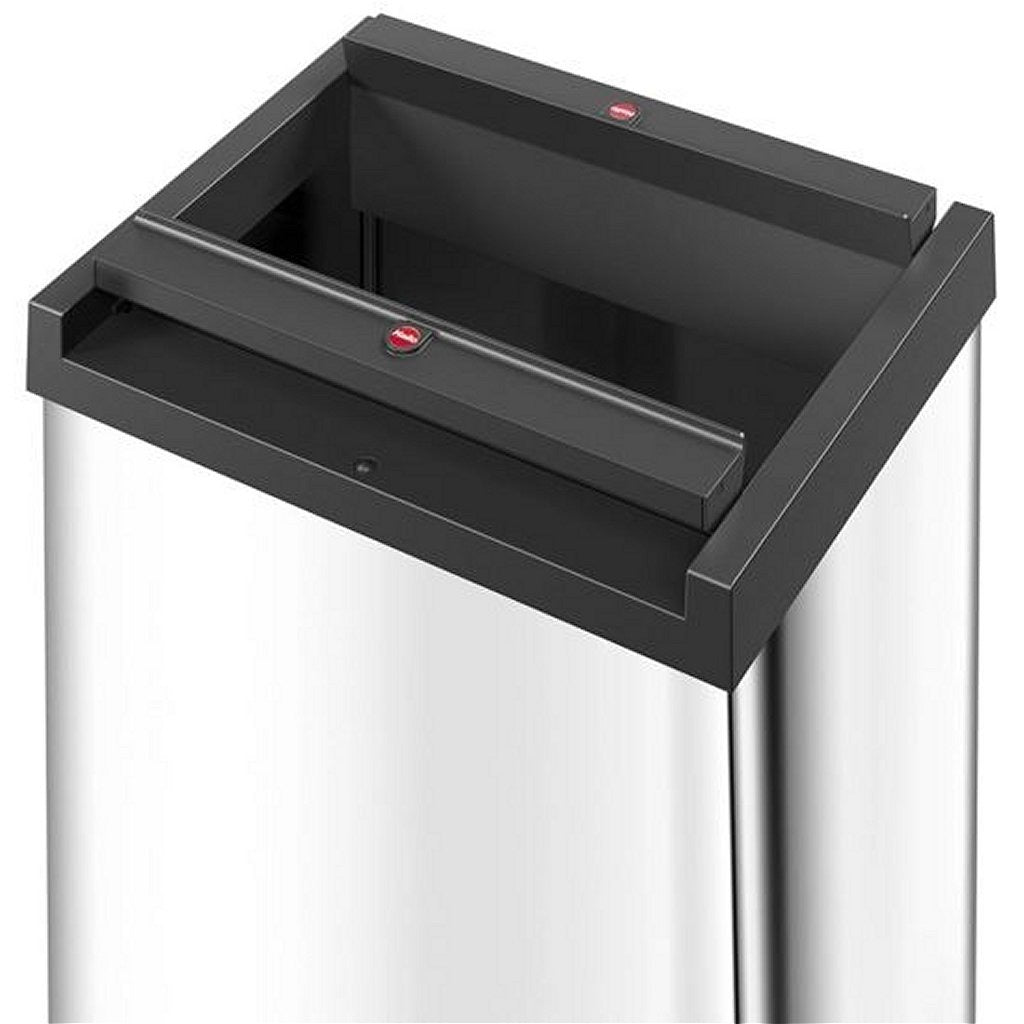 Hailo prullenbak met tuimeldeksel 8401110 zilver big-box swing l