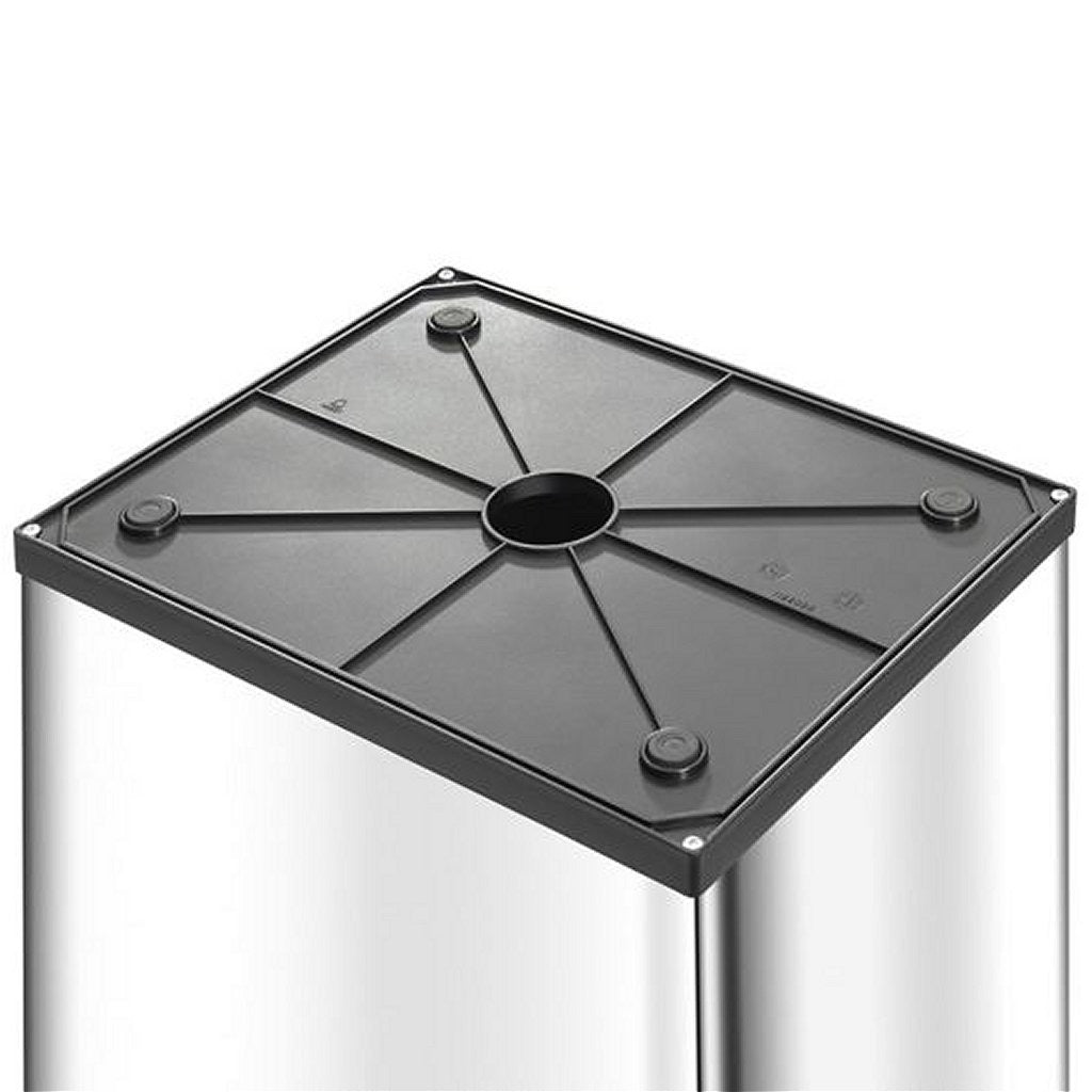 Hailo prullenbak met tuimeldeksel 8602210 zilver big-box swing xl