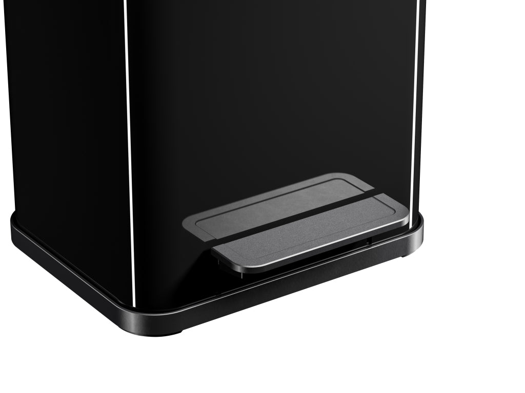 Hailo 0622-260 öko duo plus m pedaalemmer 2x 9l zilver zwart