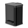 Hailo 0622-260 öko duo plus m pedaalemmer 2x 9l zilver zwart