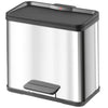 Hailo prullenbak 17 + 9 l zilver, zwart