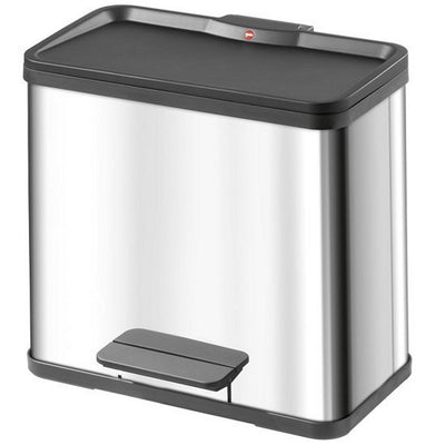 Hailo öko duo plus l prullenbak - 17l + 9l - rvs