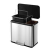 Hailo prullenbak 17 + 9 l zilver, zwart