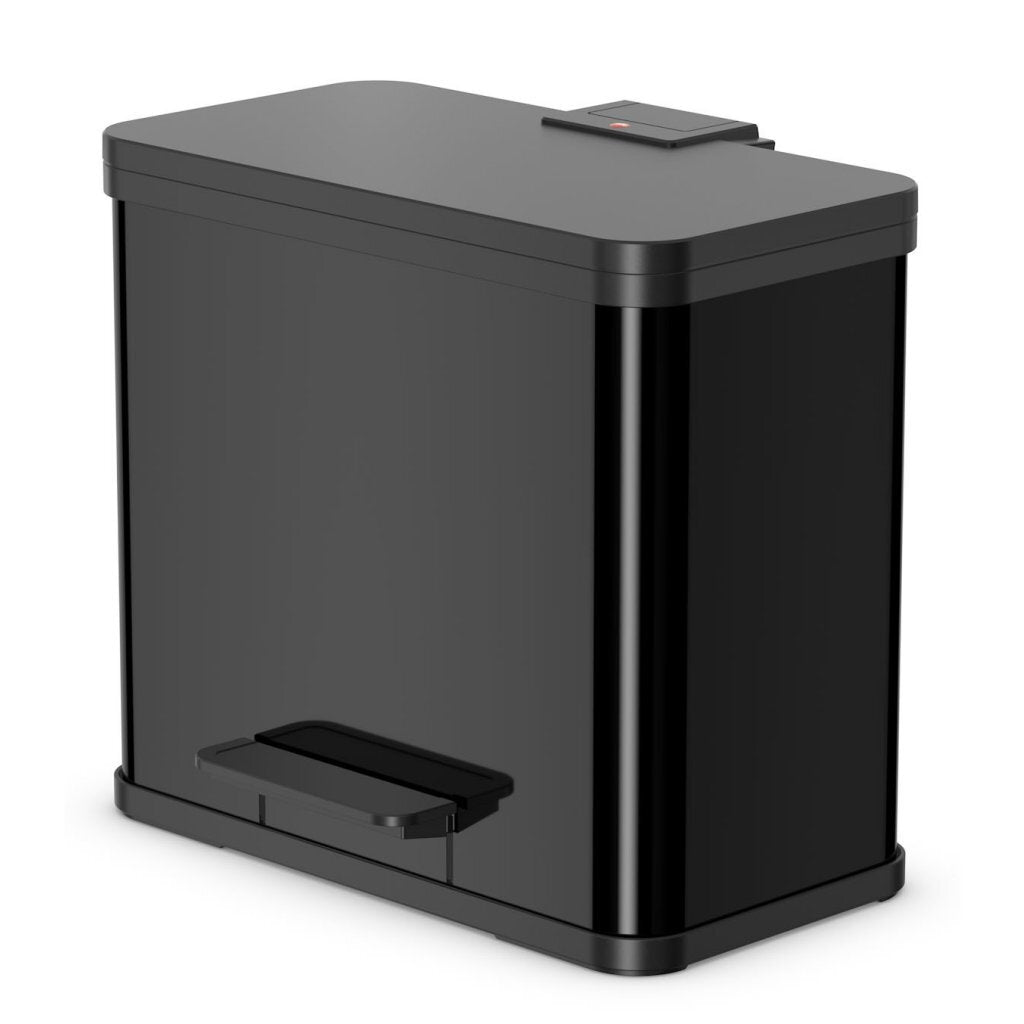 Hailo öko duo plus l prullenbak - 17l + 9l - zwart