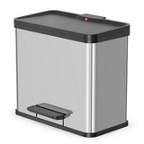 Hailo 0633-220 öko trio plus l pedaalemmer 3x9l zilver zwart - afbeelding 1