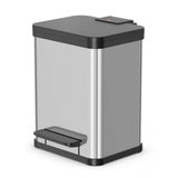 Hailo 0619-200 öko uno plus m pedaalemmer 17l rvs - afbeelding 1