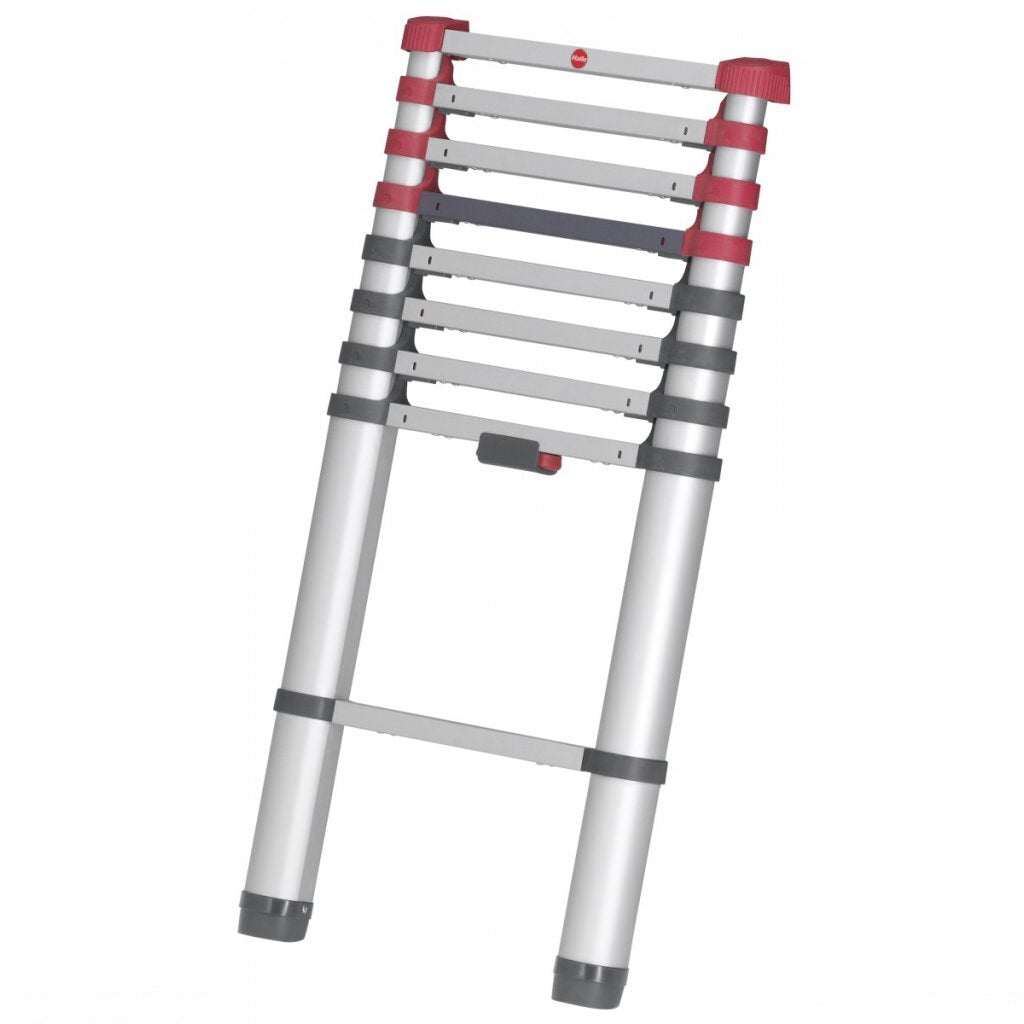 Hailo t80 aluminium telescoopladder 11 treden + stabilisatiebalk 103-322 cm