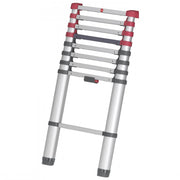 Hailo t80 aluminium telescoopladder 13 treden + stabilisatiebalk 111-380 cm - afbeelding 1