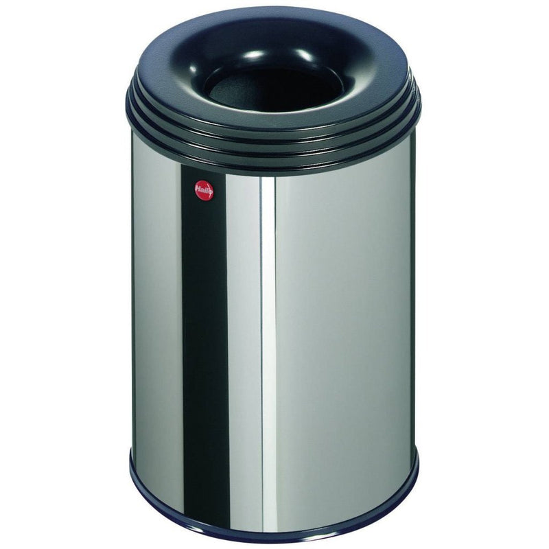 Hailo 0915-022 profiline safe m prullenbak 14l rvs zwart