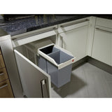 Hailo 3659-001 multi-box duo l inbouw afvalbak 2x14l wit zilver - afbeelding 3