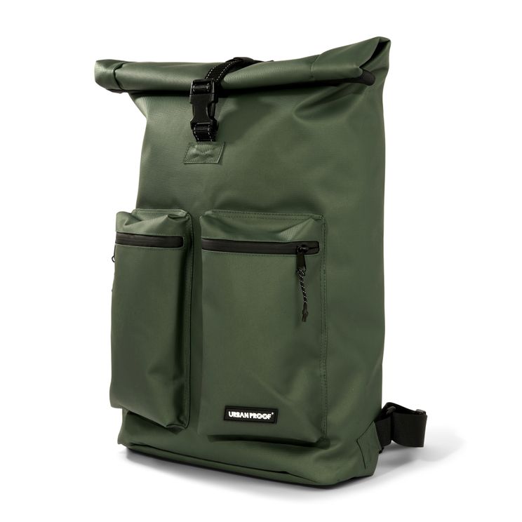 Urbanproof fietstas rolltop up recycle 20l groen
