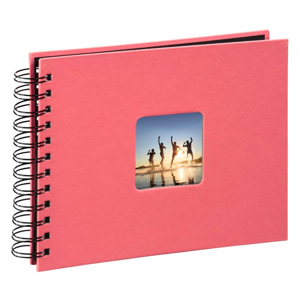 Hama spiraalalbum fine art 24 x 17 cm 50 zwarte pagina's flamingo
