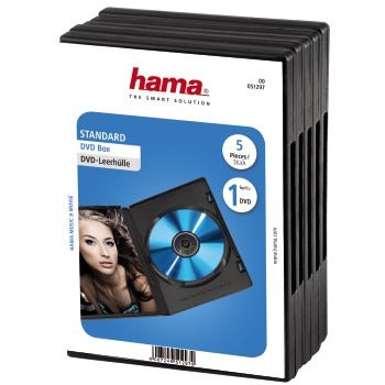 Hama dvd box zwart 5pak