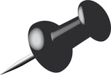 Alco al-662-11 pushpins doosje a 40 stuks zwart - afbeelding 1