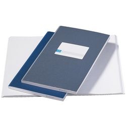 Registers a1012-256 80g m2 16,5x21cm blauw etiket 100vel