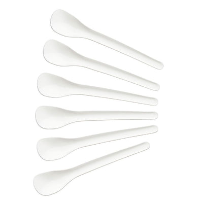 Fackelmann eierlepels 14 cm 6 stuks wit